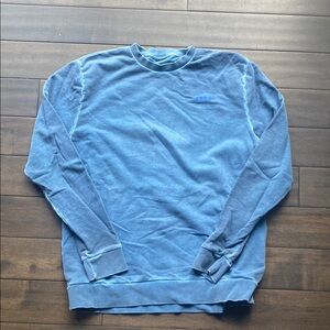 Oakley Blue Crewneck Sweater with Ribbed Cuffs